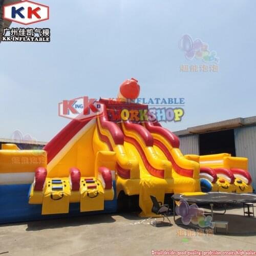 Summer Fish Ocean Themed Strong PVC Inflatable Water Slide For Waterpark Inflatable Pool