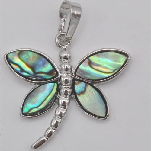 New Zealand Abalone Shell Pendant Jewelry For Woman Gift Dragonfly Bead S157