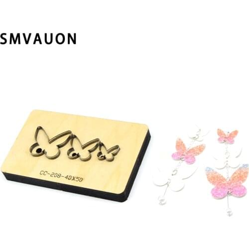 2021 New Mould Die Cut Steel Punch Butterfly Earrings Cutting Mold Wood Dies Leather Blade Rule Cutter Diy Leather Crafts