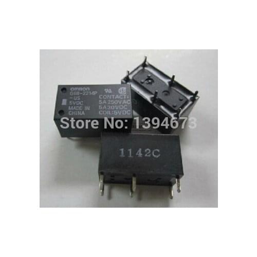 NEW relay G6B-2214P-US-5VDC G6B-2214P-US 5VDC G6B-2214P G6B2214PUS 5VDC DC5V DIP6 5PCS/LOT