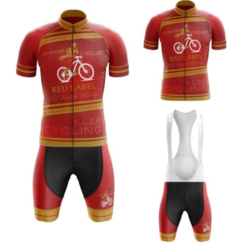 New Red Cycling Jersey Set Maillot Ciclismo Hombre roupa de ciclismo masculino Bib Shorts Gel Breathable Pad MTB