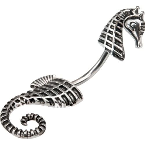 Wholesale The hippocampus Belly Ring Body Piercing Navel Ring 5pc/lot