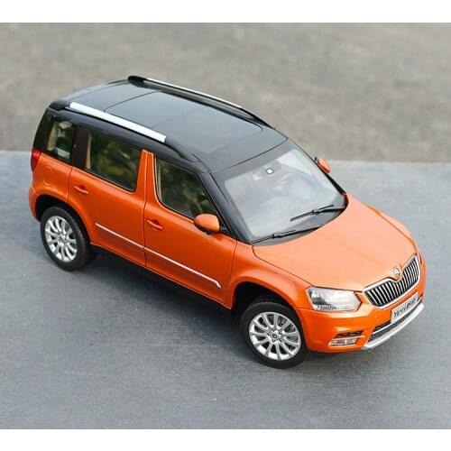 Original factory 1:18 Volkswagen skoda YETI off-road vehicle Orange SUV classic models for Birthday/christmas gifts, collection