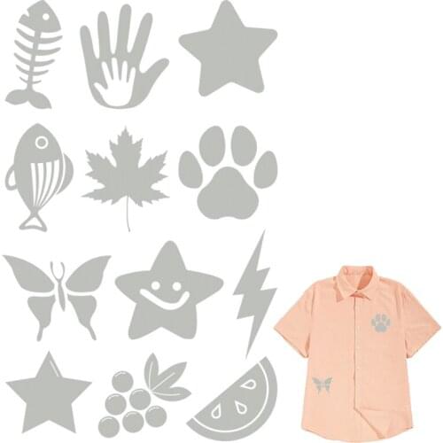 Silver fish Patch Iron On Clothes Hat Backpack Diy Hot Tear Thermal Transfer T-Shirt Dresses New Iron-On Transfers