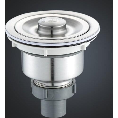 Basin Sink Drainer Corrosion Resistant Easy To Clean Pop Up Button Round Hole Bathroom Hotel Drainer bathroom accessories