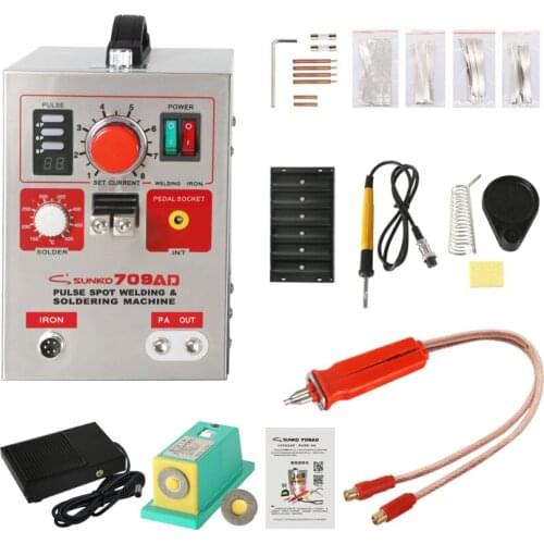 SUNKO 709AD high power 18650 lithium battery spot welder 110V 220V with pulse display automatic cooling system radiation system