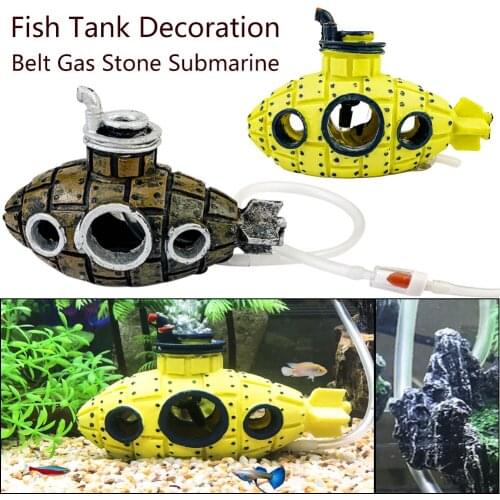 Aquarium Decoration Micro Landscape Resin Submarine Ornamento Aquarium Fish Tank Decoration Bubble Stone Air Pump Accessories