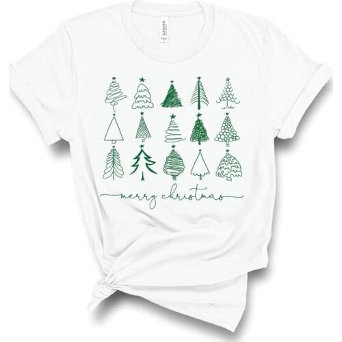 Merry Af, Funny Christmas For Lady GirlWomens Short sleeve S-3XL 100% Cotton Funny Letter print Graphic O neck Tshirt Drop