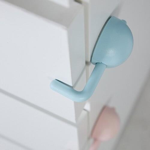 Kids Baby Safety Lock Anti-opening Anti-pinching Cabinet Lock Baby Sliding Door Protection High Quality Solid Color Drawer Locks
