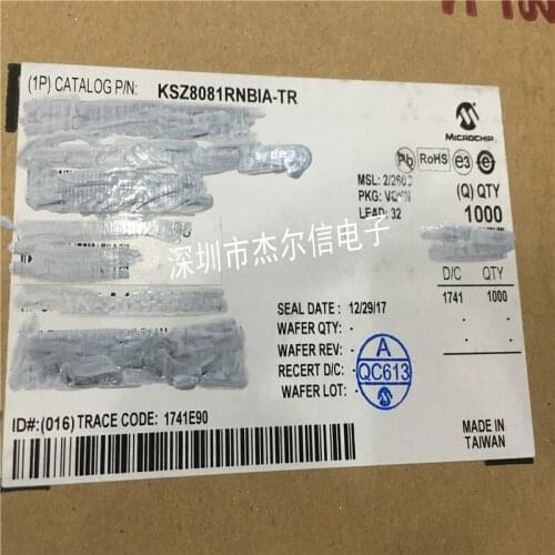 100% New&original KSZ8081RNBIA-TR KSZ8081 QFN-32 In Stock