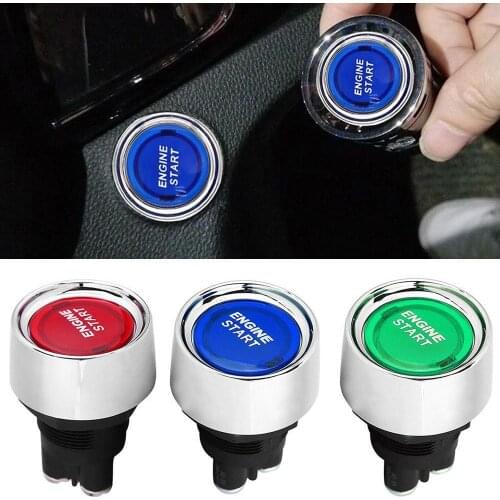 12V/24V Car Engine Start Push Button Keyless Start Button Ignition Starter Car Engine Start Button Auto Accessories Universal