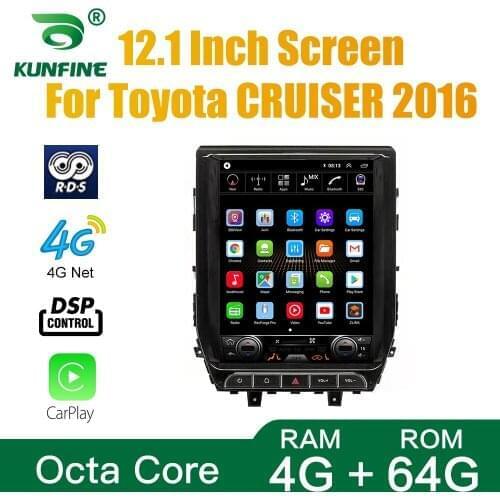 Tesla Screen Octa Core 4GB RAM 64GM ROM Android 10.0 Car DVD GPS Player Deckless Car Stereo ForToyota Land Cruiser 2016 Radio