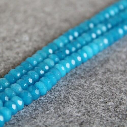 New Arrival 6x8mm Amazon Stones Faceted Wheel Beads DIY Women Manual Parts Accessories 15inch Jewelry Making Design Wholesale