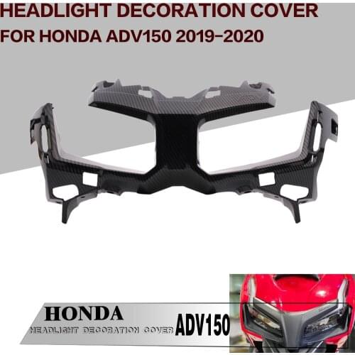 FOR Honda ADV150 ADV 150 ADV-150 2019-2020 Carbon Fiber Pattern Motorcycle Headlight Cover Headlight Decoration Cover