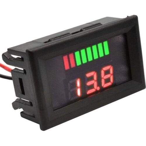 DC 12V Red LED Digital Voltmeter Acid Lead Battery Indicator Battery Capacity Tester Monitor Detector Voltage Meter
