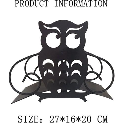 Decor Garden Hose Hanger Wall Mounted Metal Hose Holder Anti-rust Lawn Owl Shape Water Pipe Storage Rack Anti-wear Hose Shelf