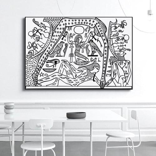 Egypt Totem Ancient Oil Painting Picture Poster Canvas Print Painting Wall Art Living Room Home Decoration