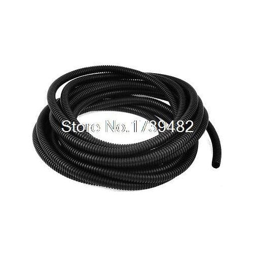 10mm Diameter Flexible Corrugated Conduit Tube Pipe Hose Tubing 8M 26Ft