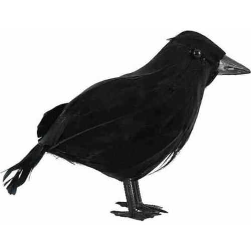 Simulation Crow Toy Black Crow Props Feather Bird Halloween Ghost Festival Supplies Halloween Party Decoration Crow Toy Model