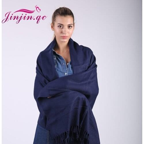 Jinjin.QC 2019 New Fashion winter Solid Tassel Scarves And Wraps Female Fashion Warm Cozy soft Cotton Scarf