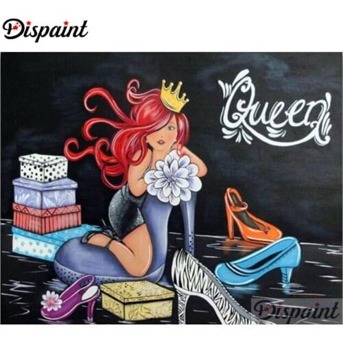 Dispaint Full Square/Round Drill 5D DIY Diamond Painting " Woman shoes" Embroidery Cross Stitch 3D Home Decor A06072