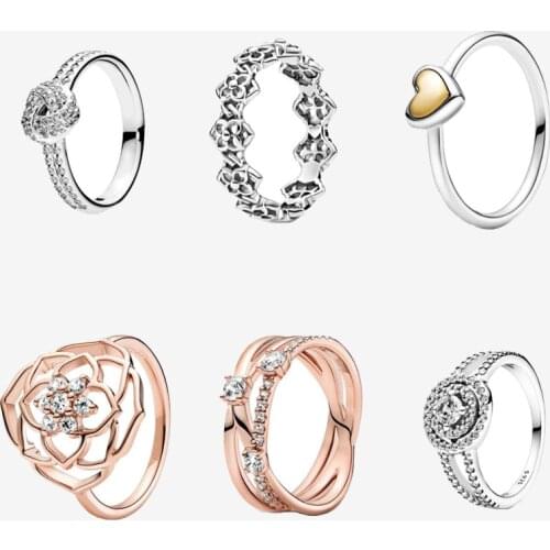 925 Sterling Silver Rose Gold Petal Pan Ring Is Suitable For Womens Wedding Gifts, Exquisite Diy Jewelry