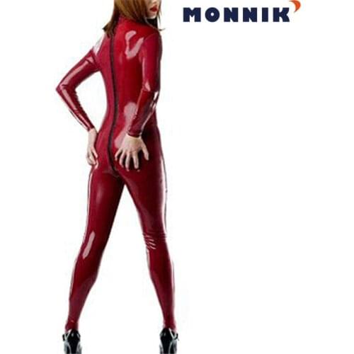 MONNIK latexSexy Latex Bodysuit with Socks Unique Club Wear Rubber Catsuit Gummi 0.4mm