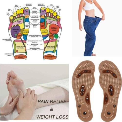 Foot Massage Magnetic Massage Insole Feet Massage Physiotherapy Therapy Acupressure Magnetic Massage Insole Slimming Insoles