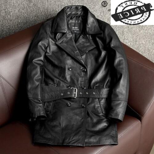 100% Genuine Leather Jacket Men Korean Cow Leather Jackets Spring Autumn Trench Coats Plus Size axl 2021 Chaqueta Hombre