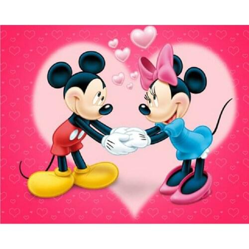 5D DIY Disney Diamond Painting Mickey Minnie Cross Stitch Kits Mosaic Home Decor Diamond Embroidery Full Square Round Drill