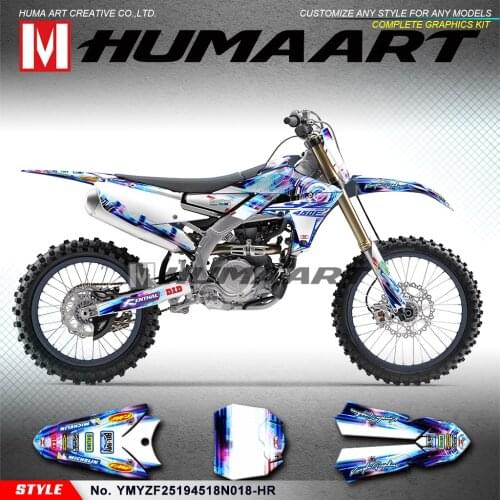 HUMAART MX Decals Motocross Graphics Kit for YZF 250 450 YZ250FX YZ 250FX 2018 2019 2020 2021, Customizable