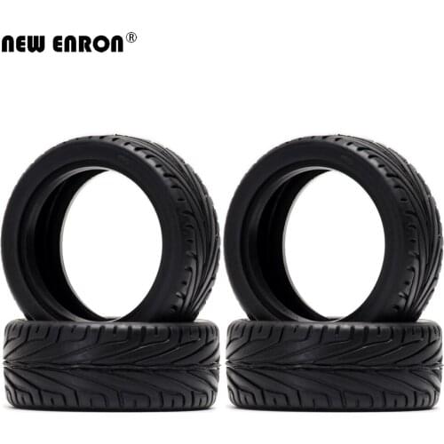 NEW ENRON 4PCS 68MM Rubber Tyres Tires 1/10 RC Car On Road Racing For HSP HPI Redcat Tamiya Kyosho SAKURA