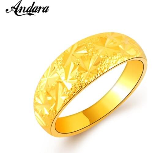 New Hot Fashion Ring Ethiopian Design Women Bridal Jewelry 24k Yellow Plated Golden Women Fashion Wedding Ring JR108