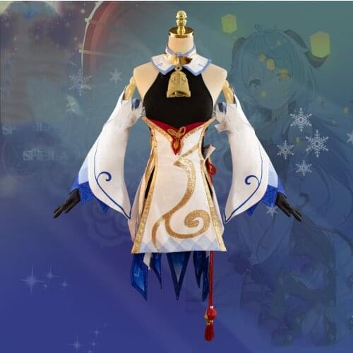 Genshin Impact Cos Clothing Ganyu Cos Game Set Cosplay Costume Female Ganyu Body Socks Full Set of Clothes Role Playing