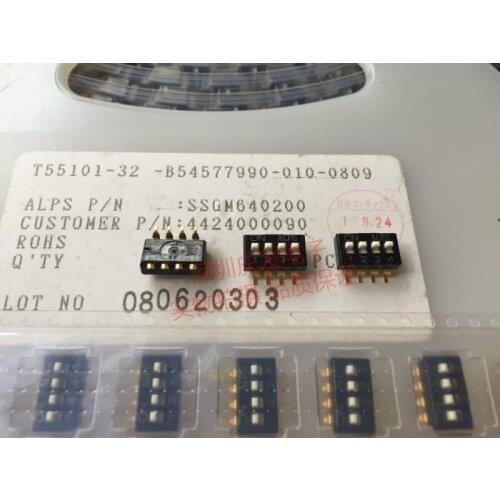 Original new 100% 4-bit chip keyboard dialing switch SSGM640200 convex 2.54mm