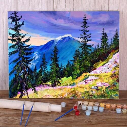 Landscape After The Thunderstorm Paint By Numbers Set Oil Paints 40*50 Canvas Pictures New Design For Handicraft