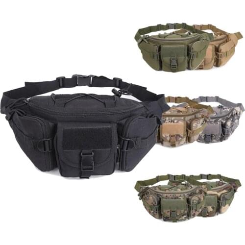 Tactical Hunting Waist Bag Military Molle Belt Bag Hip Pack Outdoor Hiking Camping Sport Bag Adjustable Chest Bag