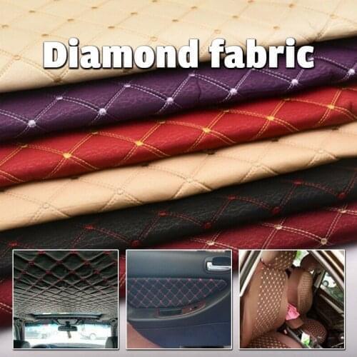 500*140cm Embroidered Plaid Fabric Sponge Car Interior Roof Car Seat Cushion Material For DIY Chairs Upholstery Sofa Fabric