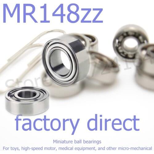 High Quality Model bearing MR148 Z MR148ZZ L-1480ZZ WBC8-14ZZA 8X14X4 mm metric miniature shielded deep groove ball bearing