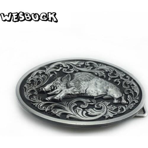 WesBuck Brand Mens belt buckle male pig skin metal belt buckles fashion belt head