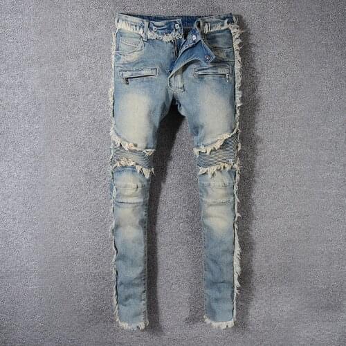 Xilaimenz Men's Biker Jeans