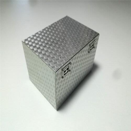 Stainless Steel Tool Box Antiskid Plate Equipment Box for Tamiya 1/14 Scania 56352 RC Tractor Truck RC Model Car Parts