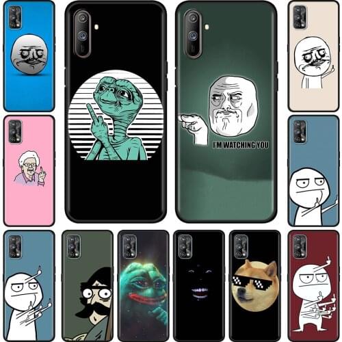Funny Meme Finger Soft Silicone Cover For Realme 6 7 Pro C21 C3 XT 5 X50 8 7i GT Neo C11 C15 C20 C25 Shockproof Phone Case Shell