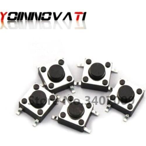 100PCS/Lot SMD Button 6x6x4.3mm 6*6*4.3mm Plastic Head Tact Switch Push Bottun Switch 4 Pin Micro Switch