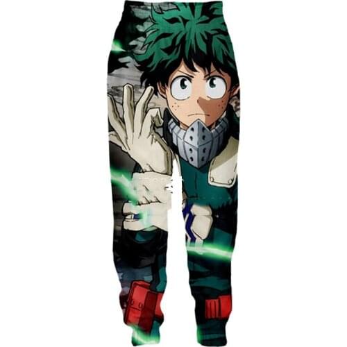 2021 Japan Kawaii Anime Cartoon My Hero Academia 3D Print Men Women Pants Casual Joggers Fashion Autumn Regular Sweatpants