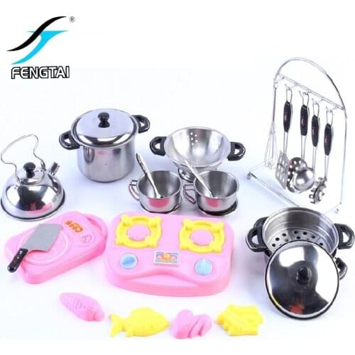 304 safety stainless steel kitchen cooking cookware childrens interactive play room work and learning simulation kitchen toys