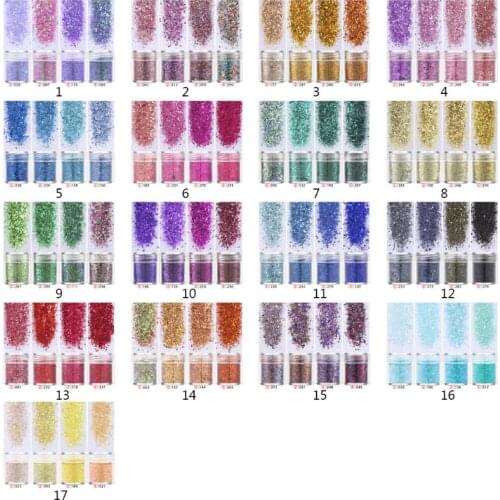 4 Bottles Shinning Filling Flash Glitter Powder UV Epoxy Resin Pigment Dust Manicure DIY Fingers Beauty Nail Art Sequins