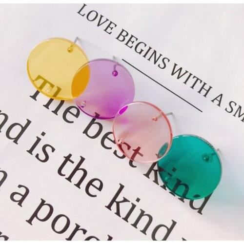 8 pieces / lot plastic round ear pinwhiteearringsSupplies for Jewelry AccessoriesOther