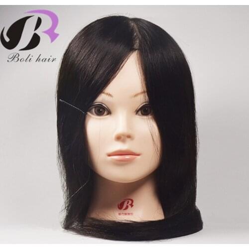 Free Shipping Dummy Manequin Cosmetology Mannequin Heads 100% Natural Black Human Hair Training Mannequin Head With Human Hair