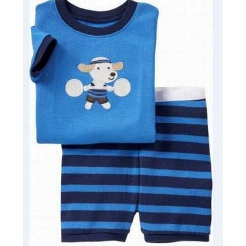 Kids Pajamas Set Summer Children Short Sleeve Cotton Sleepwear Baby Boys Cartoon Pyjamas Girls Cute Home Clothing Nightwear